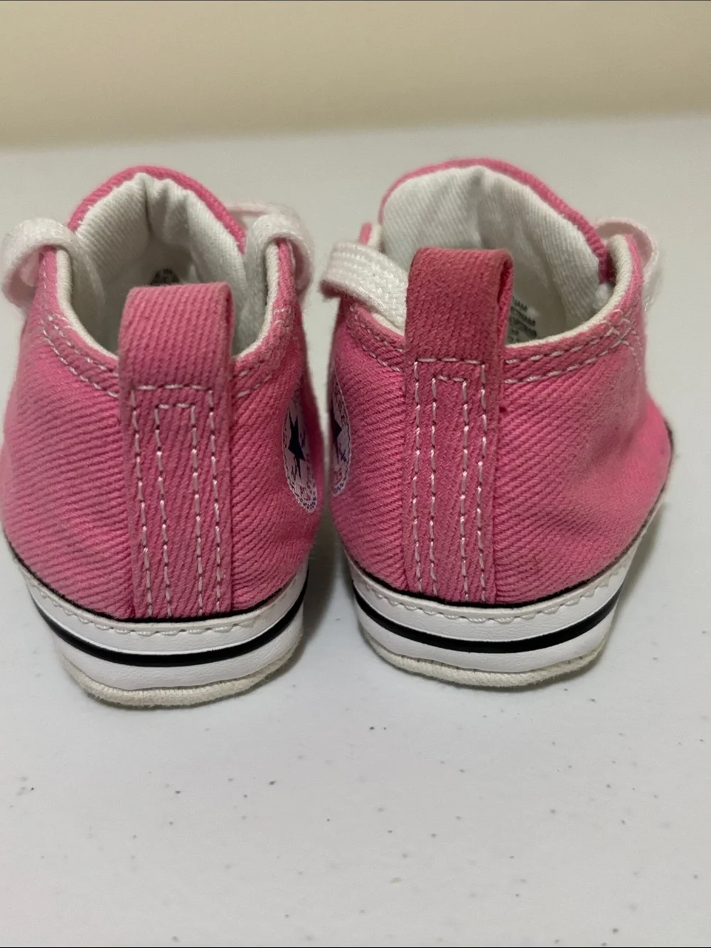 Converse Pink Canvas Kids Sneakers with White Accents